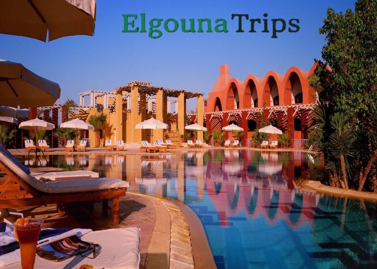 Relaxing pool area at night featuring the Sheraton Miramar Resort El Gouna Guide setting with warm lighting and Arabian architecture.