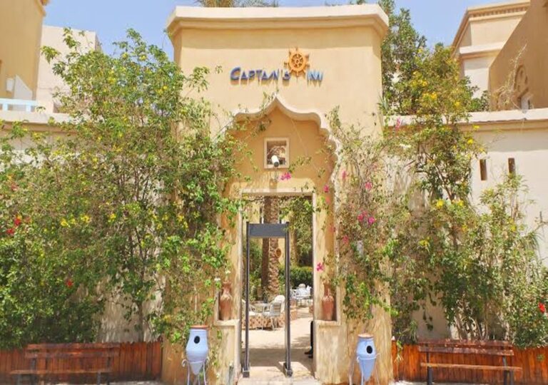 Spa & Trips from Captains Inn Hotel Entrance in El Gouna